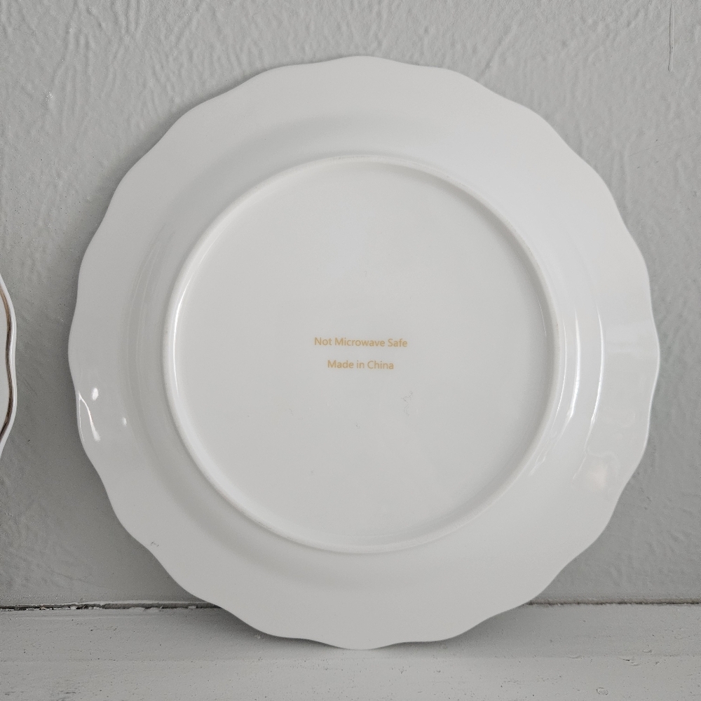 Yedi Houseware Scalloped Edge Bow Plate- Set Of 2 Replacements - Picture 4 of 6